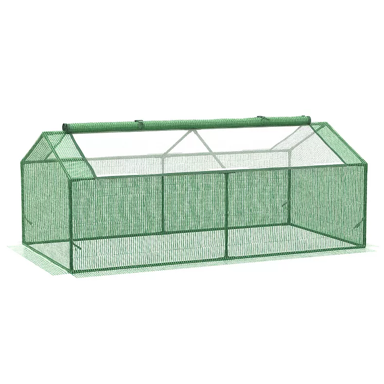Outsunny 71″ x 36″ x 28″ Mini Greenhouse Portable Hot House For Plants With Large Zipper Windows