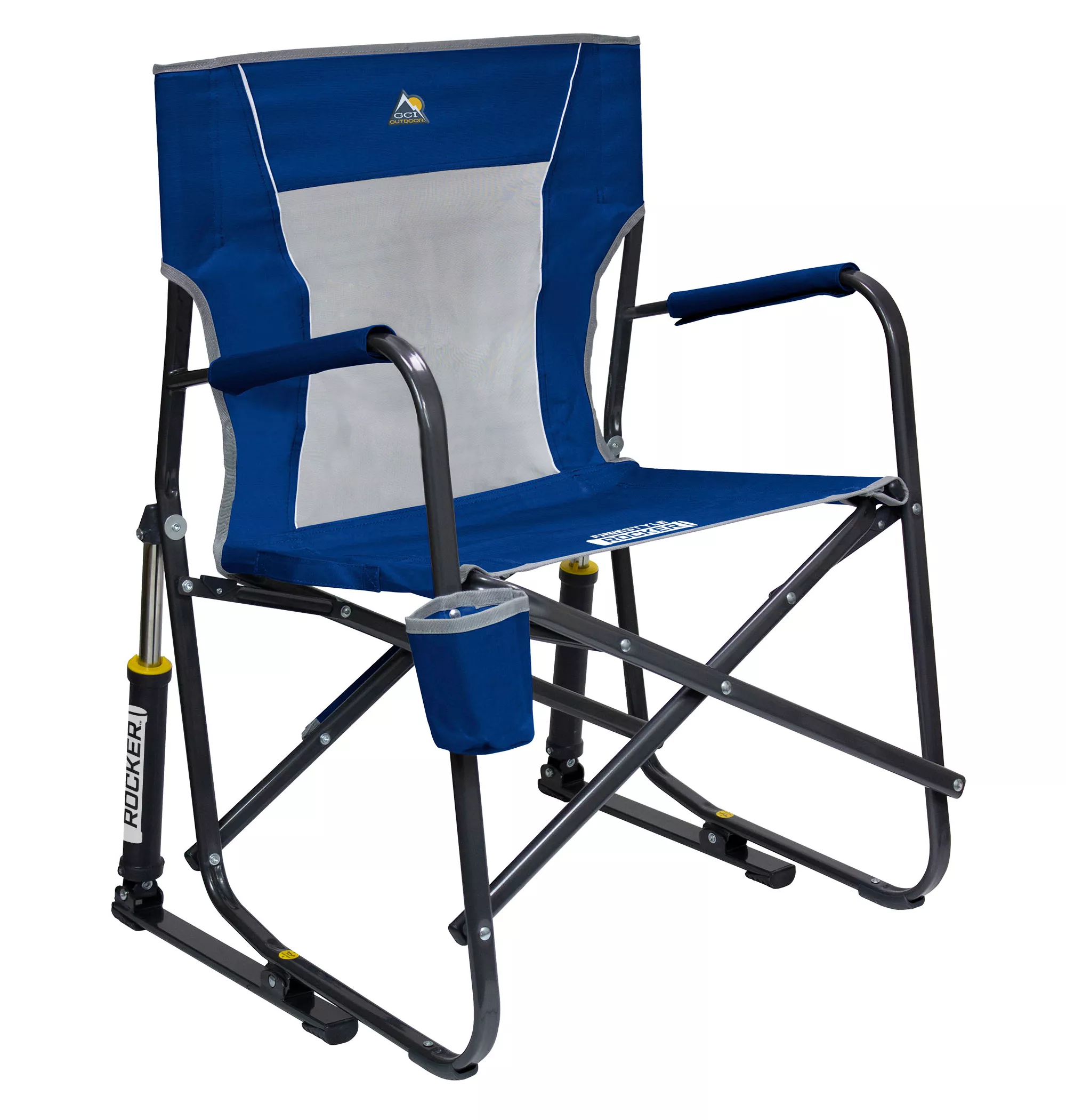 GCI Outdoor Freestyle Rocker Mesh Chair. Royal Blue