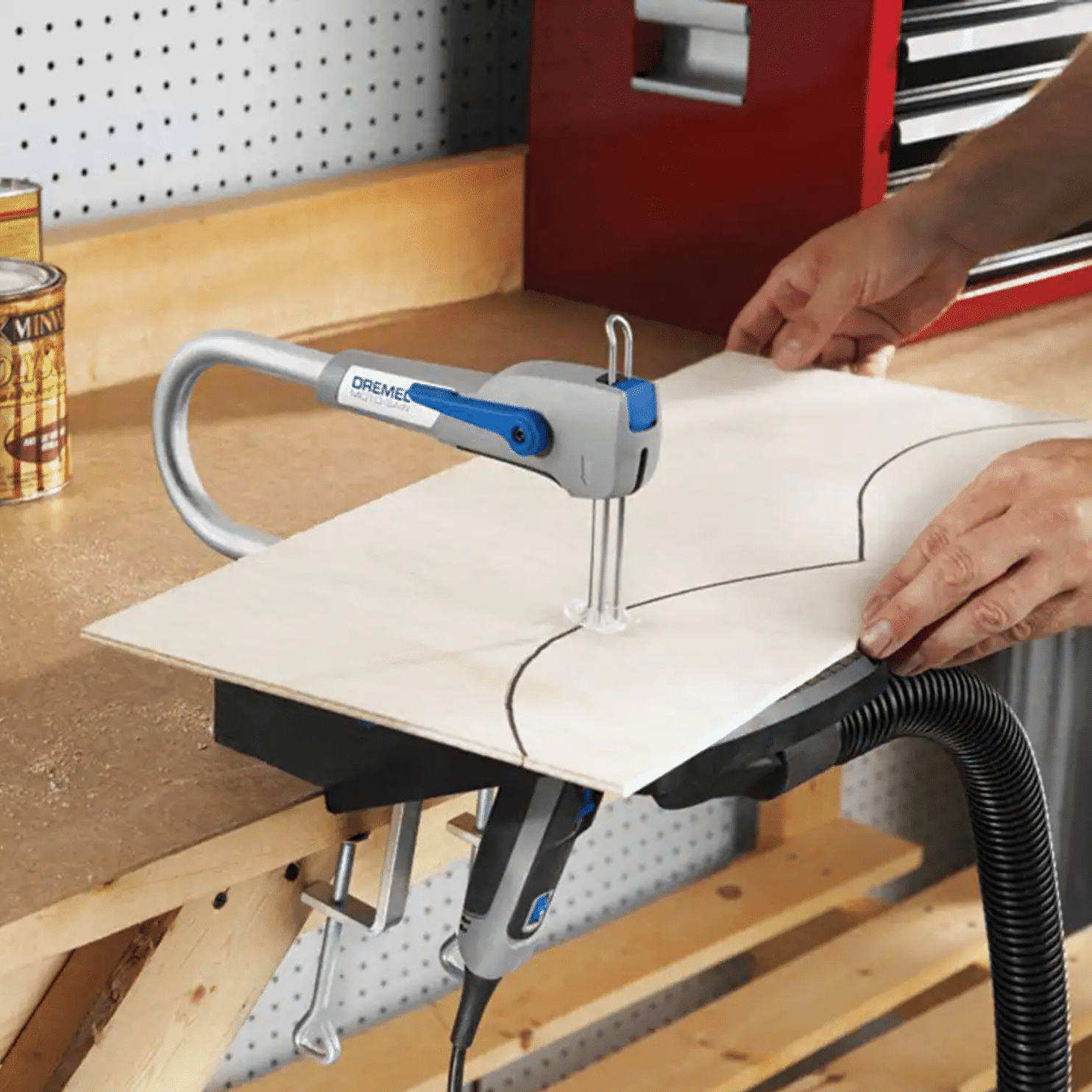 Dremel Moto-Saw .6 Amp Corded Scroll Saw & Electric Coping Saw for Plastic. Laminates. and Metal (MS20-01)