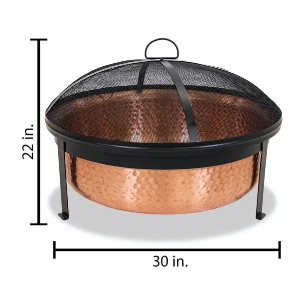 Better Homes & Gardens Wood Burning Copper Fire Pit. 30-inch diameter and 22-inch Height