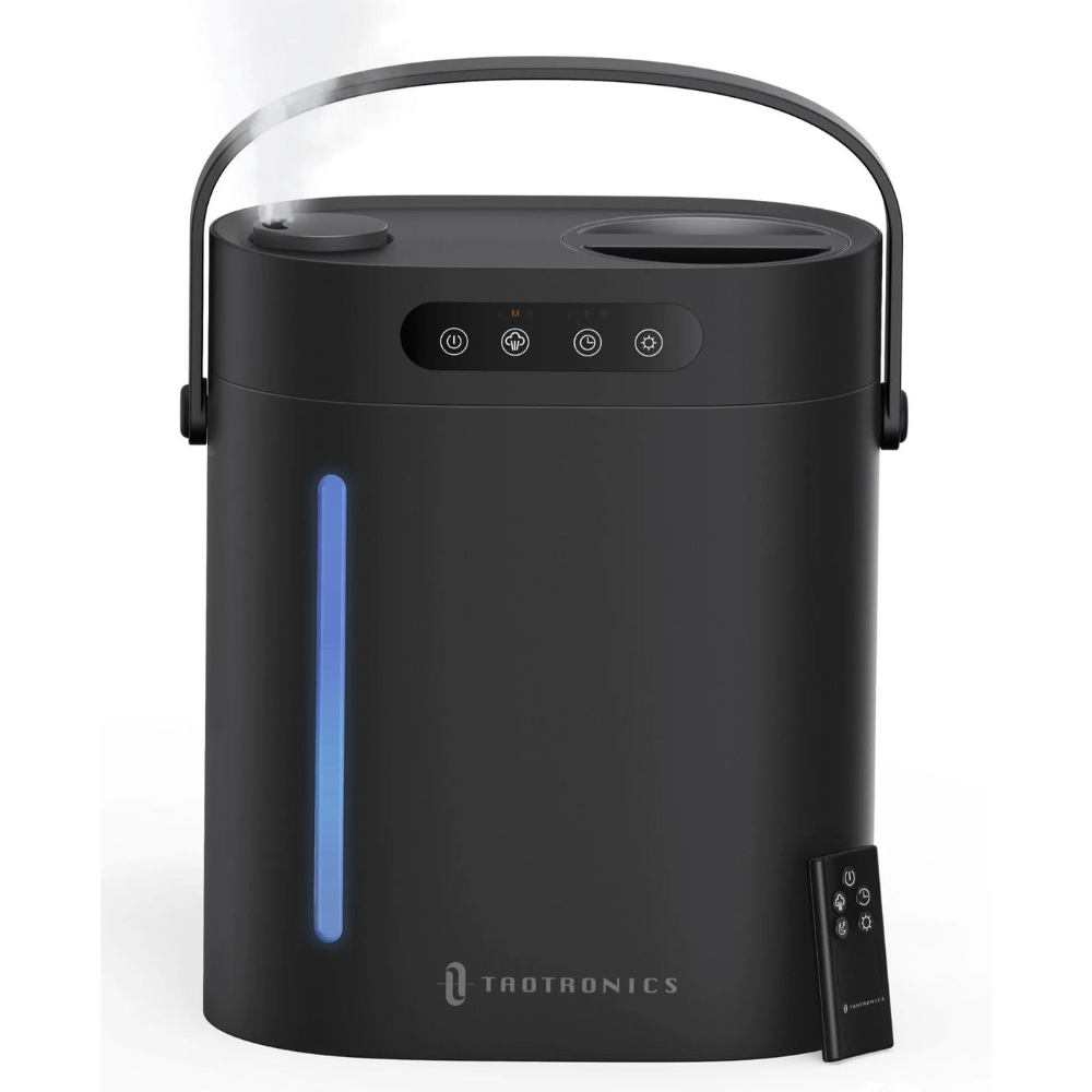 Taotronics 6L Cool Mist Humidifier with Touch Control Adjustable 3 Mist Outputs. Black