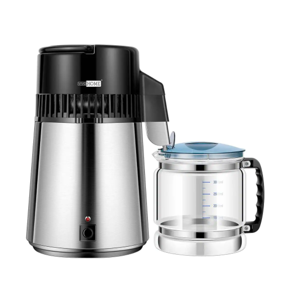 Vivohome 16-Cup Brushed 304 Stainless Steel Water Distiller Machine with a Switch Purifier Filter