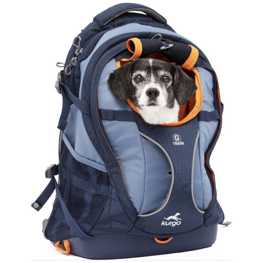 Kurgo G-Train Dog Carrier Backpack. Navy Blue