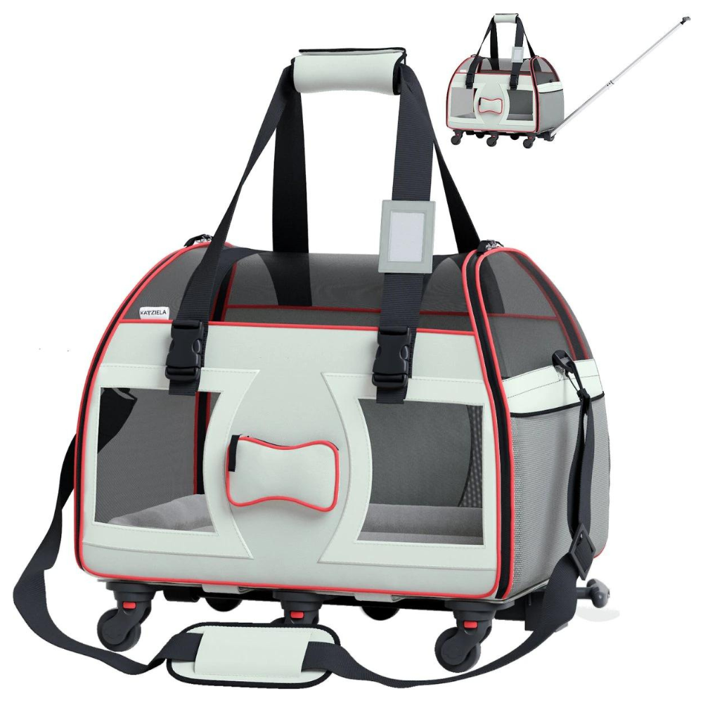 Katziela Bone Cruiser Dog & Cat Carrier. Grey