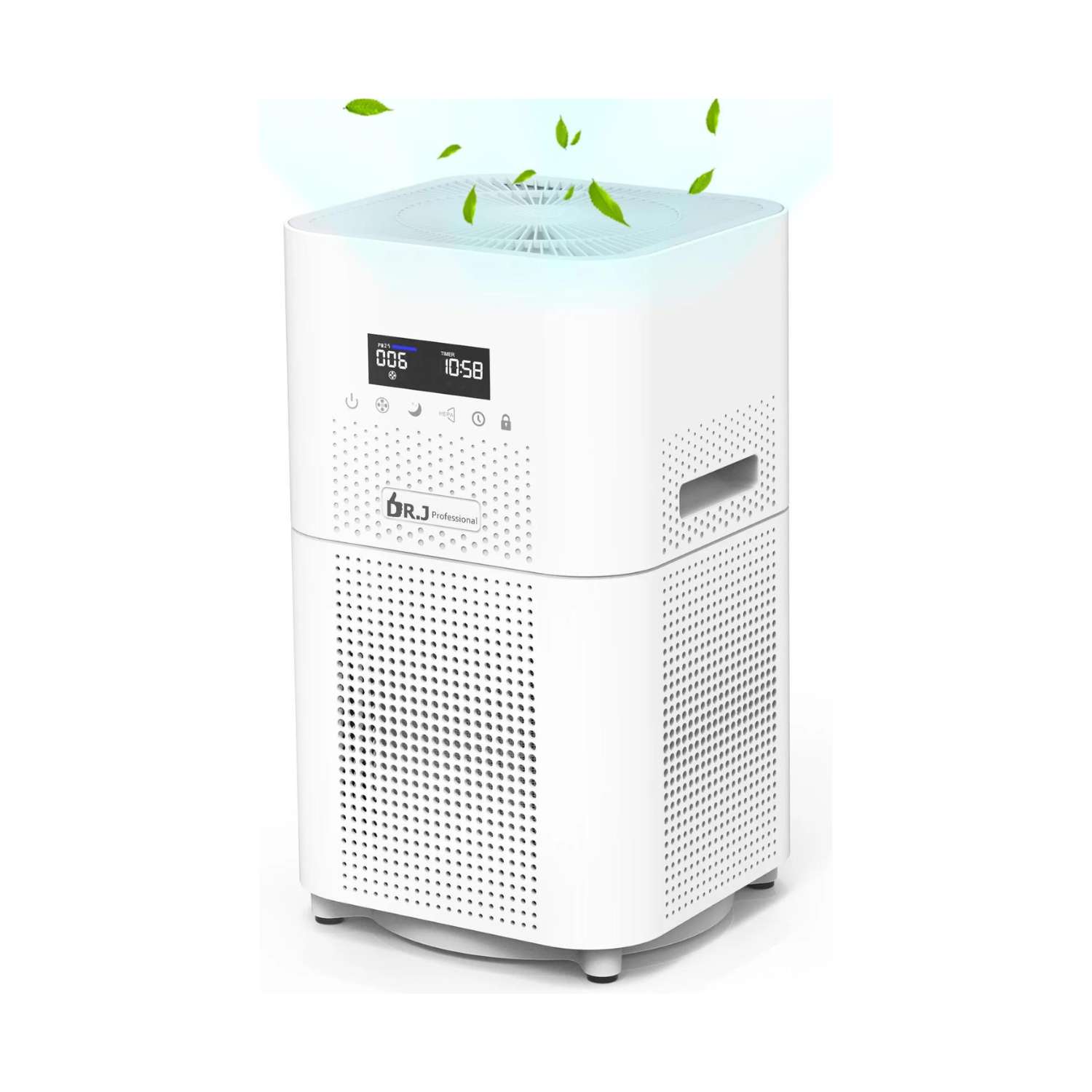DR.J Professional Air Purifier for Home Large Room. 1800 sq. ft. H13 True HEPA Filter. 4-Stage Auto Mode 12H Timer