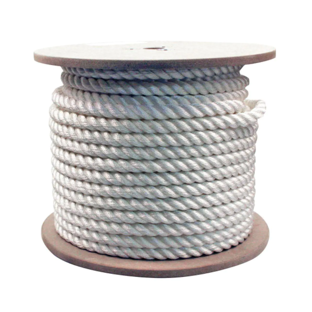 Rope King 3/4 in. x 200 ft. Twisted Nylon Rope White