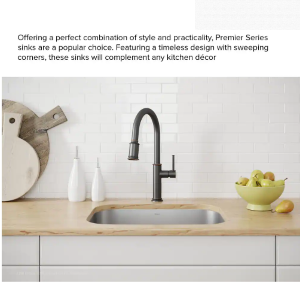 Kraus Premier Stainless Steel 15 in. Undermount Bar Sink