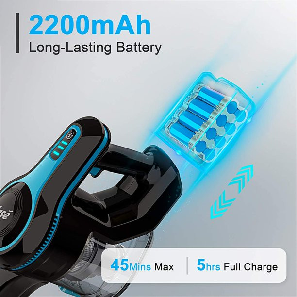 Inse Cordless Vacuum Cleaner Lightweight Powerful Suction Stick Vacuum. 1.2 L Large Dust Cup Handheld Vac