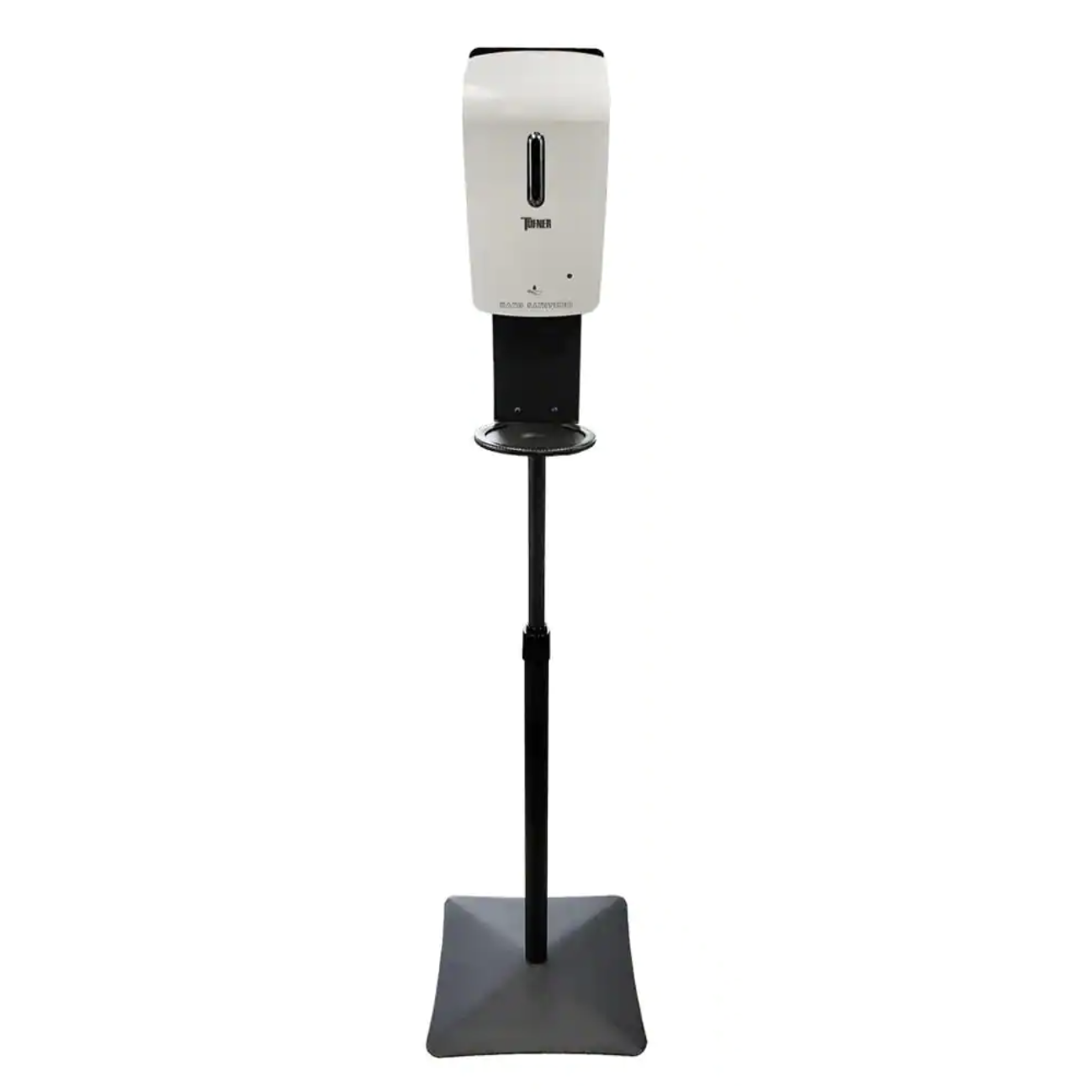 Tufner Automatic Hand Sanitizer Dispenser Floor Stand Station. White
