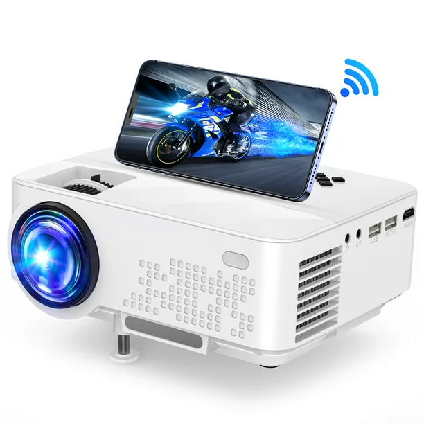 Topvision Mini WiFi Projector. 1080P Supported Portable Movie Projector. Home Theater Projector