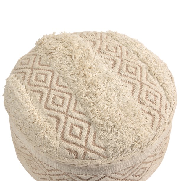 FirsTime & Co. Eva Round Ottoman. Beige