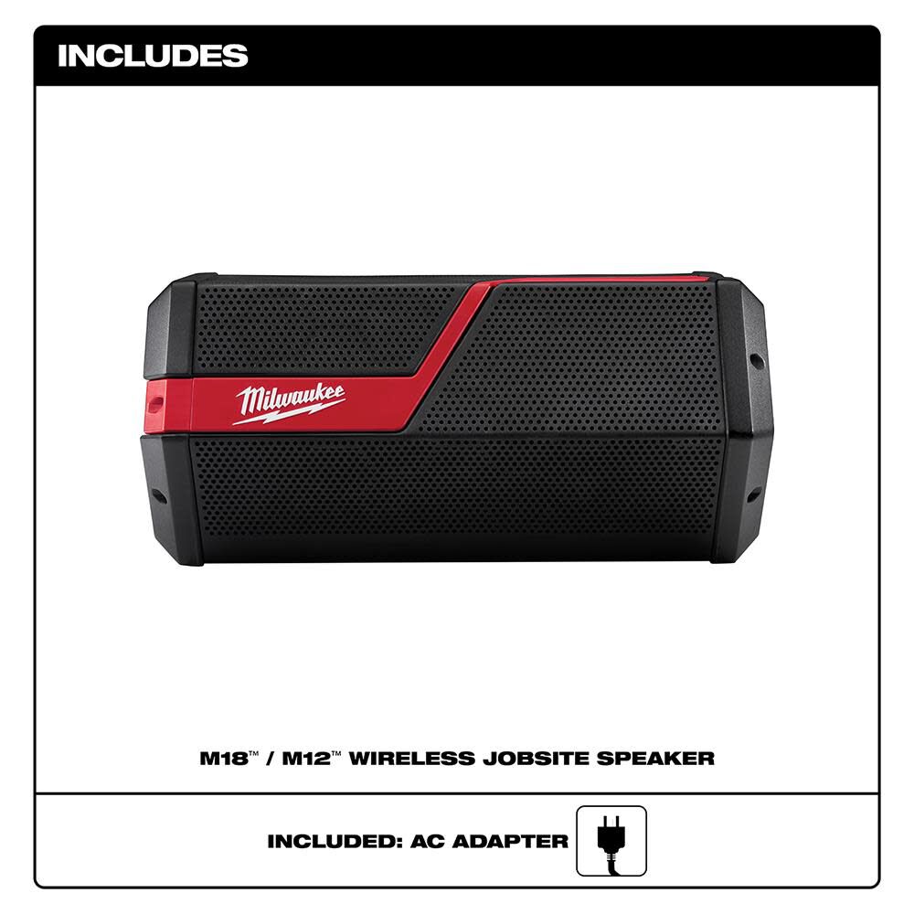 Milwaukee M18/M12Wireless Jobsite Speaker