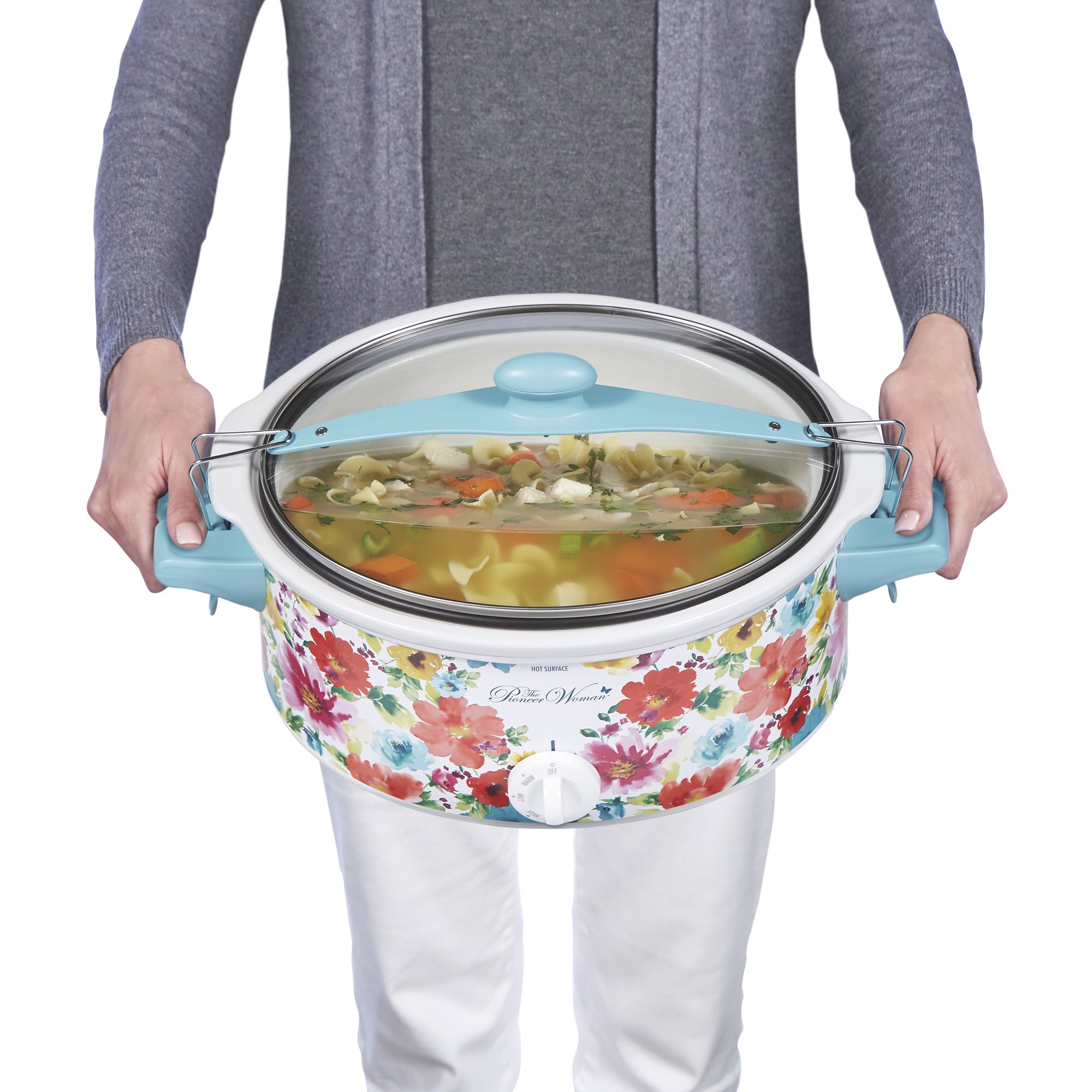 The Pioneer Woman Breezy Blossom 6-Quart Portable Slow Cooker