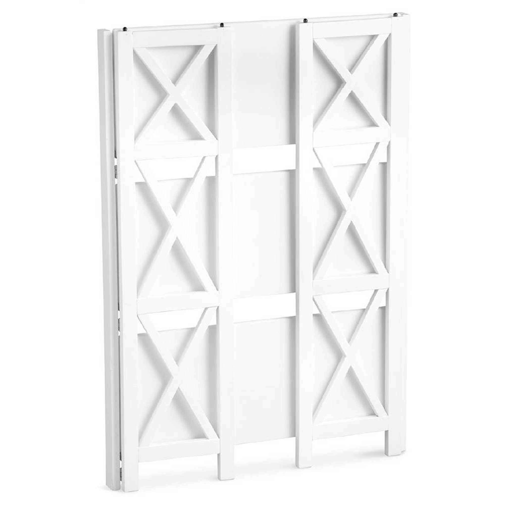 Casual Home Montego 3-Shelf Folding Bookcase. White