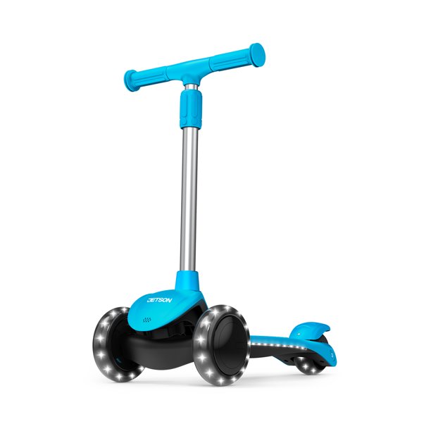 Jetson Lumi 3 Wheel Light-up Kids Kick Scooter. Adjustable Height Ages 3+. Unisex. Blue