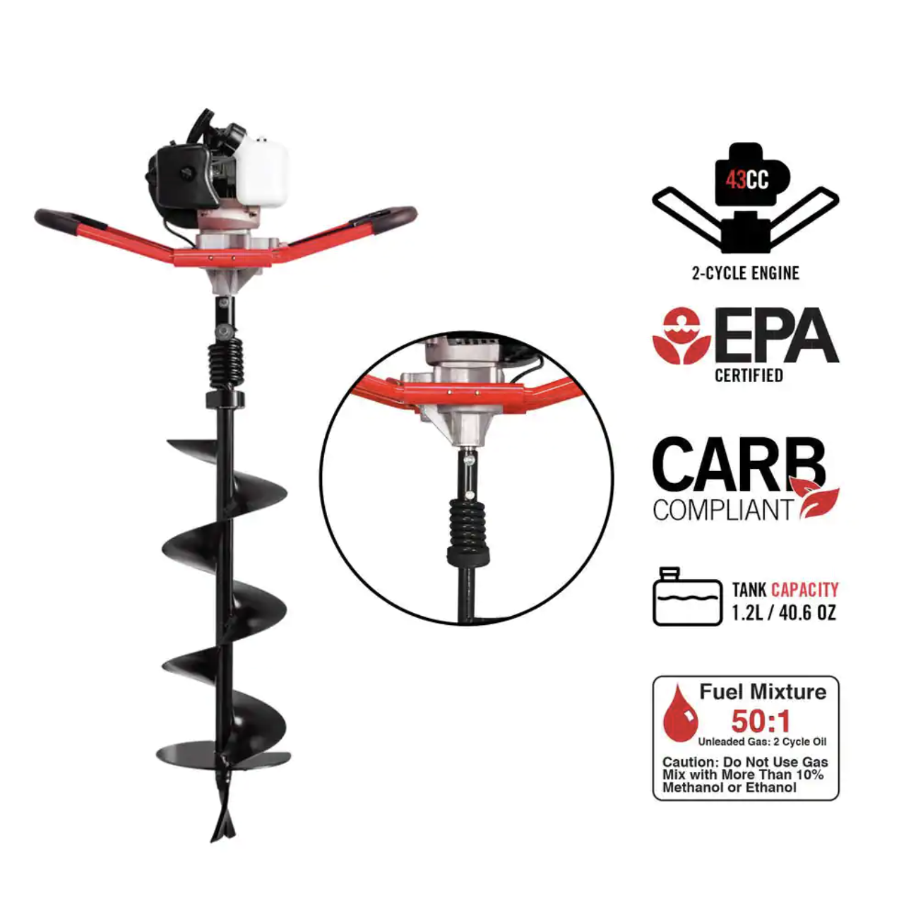 Southland 43cc Earth Auger Powerhead with 8 in. Bit (SEA438)