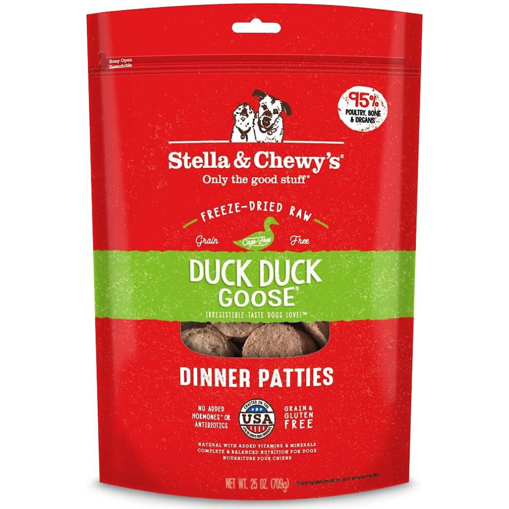 Stella & Chewy-s Duck Duck Goose Dinner Patties Freeze-Dried Raw Dog Food