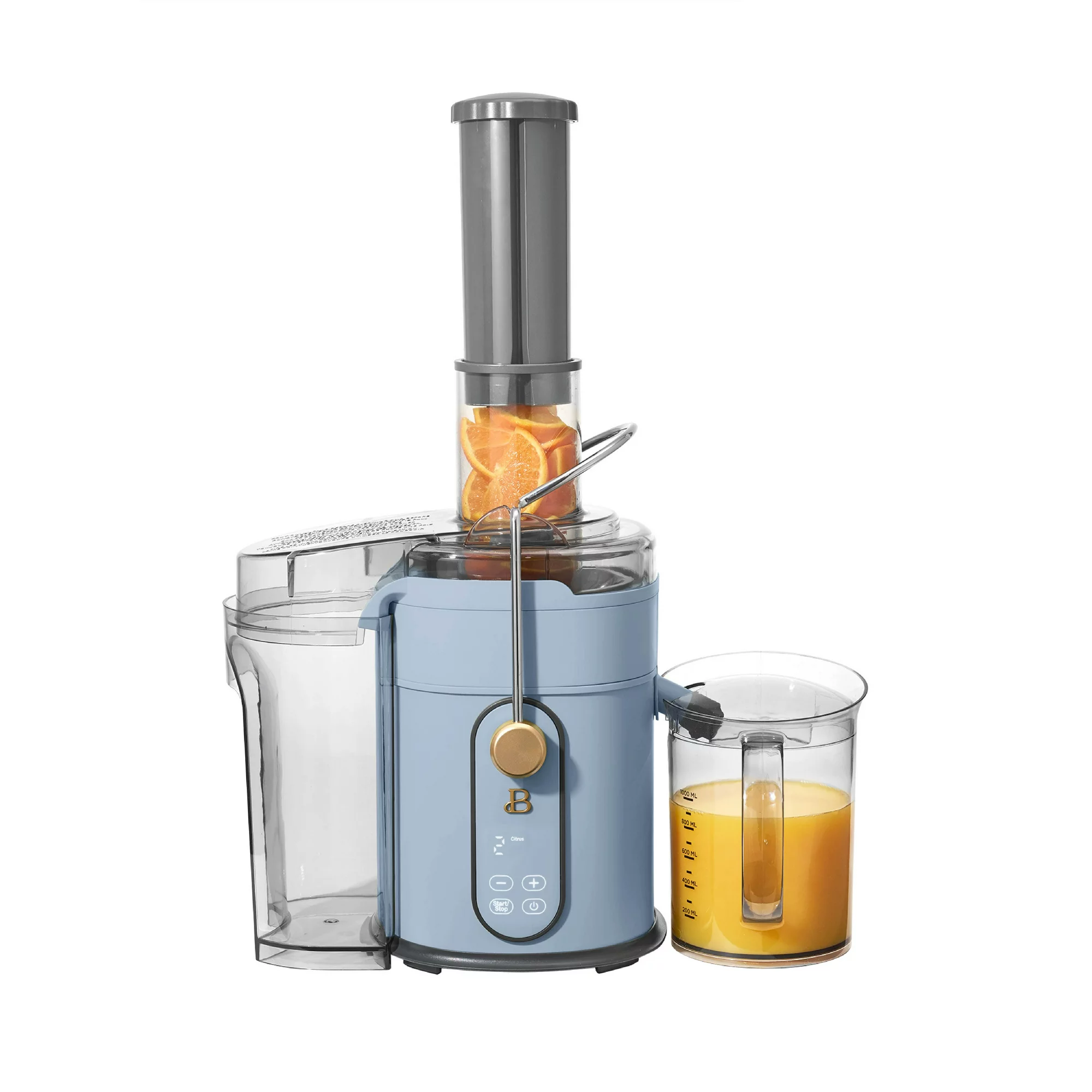Beautiful 5-Speed 1000W Electric Juice Extractor with Touch Activated Display. Cornflower Blue by Drew Barrymore