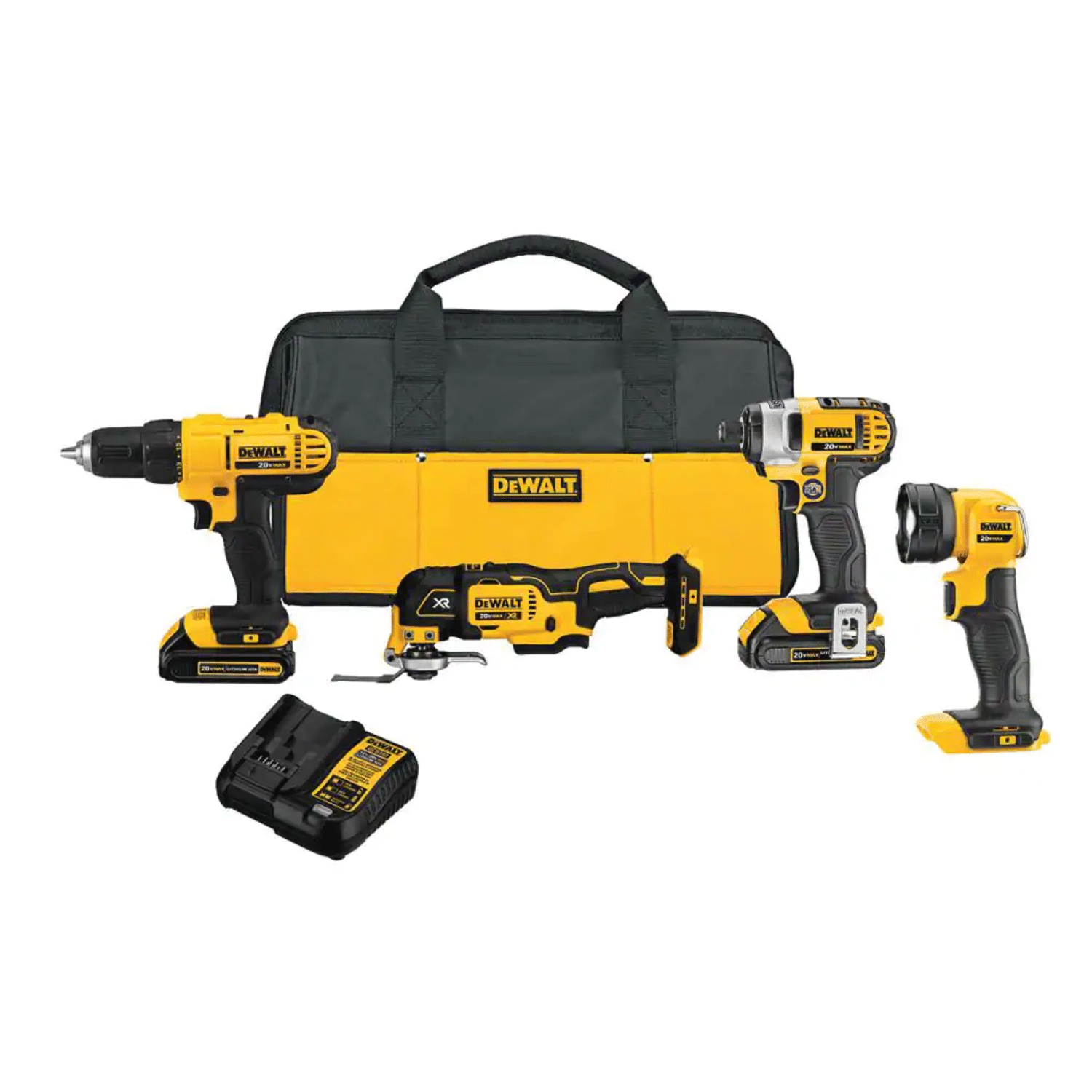 Dewalt 20-Volt MAX Cordless Combo Kit (4-Tool) With 2 Batteries & Charger. DCK444C2