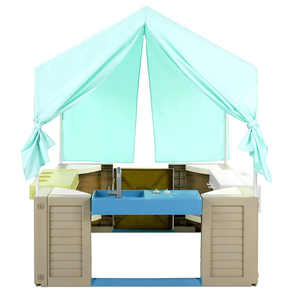 Little Tikes Backyard Bungalow Role-Play Playhouse with Kitchen. Garden. & Canopy