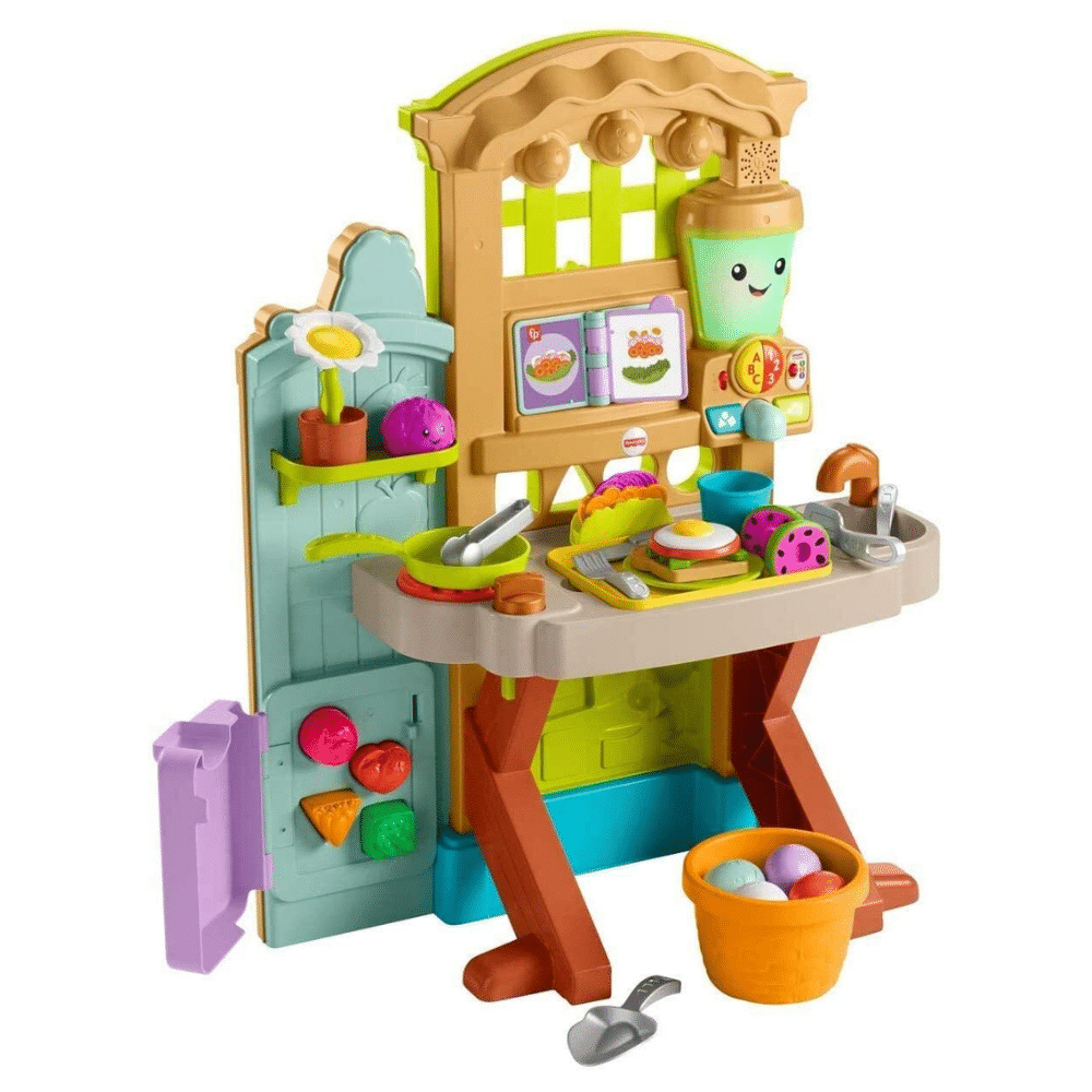 Fisher-Price Laugh Learn Grow-The-Fun Garden To Kitchen. Farm-To-Kitchen Playset