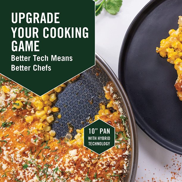 HexClad Hybrid Stainless Steel Nonstick. Tri-Ply 10″ Fry Pan