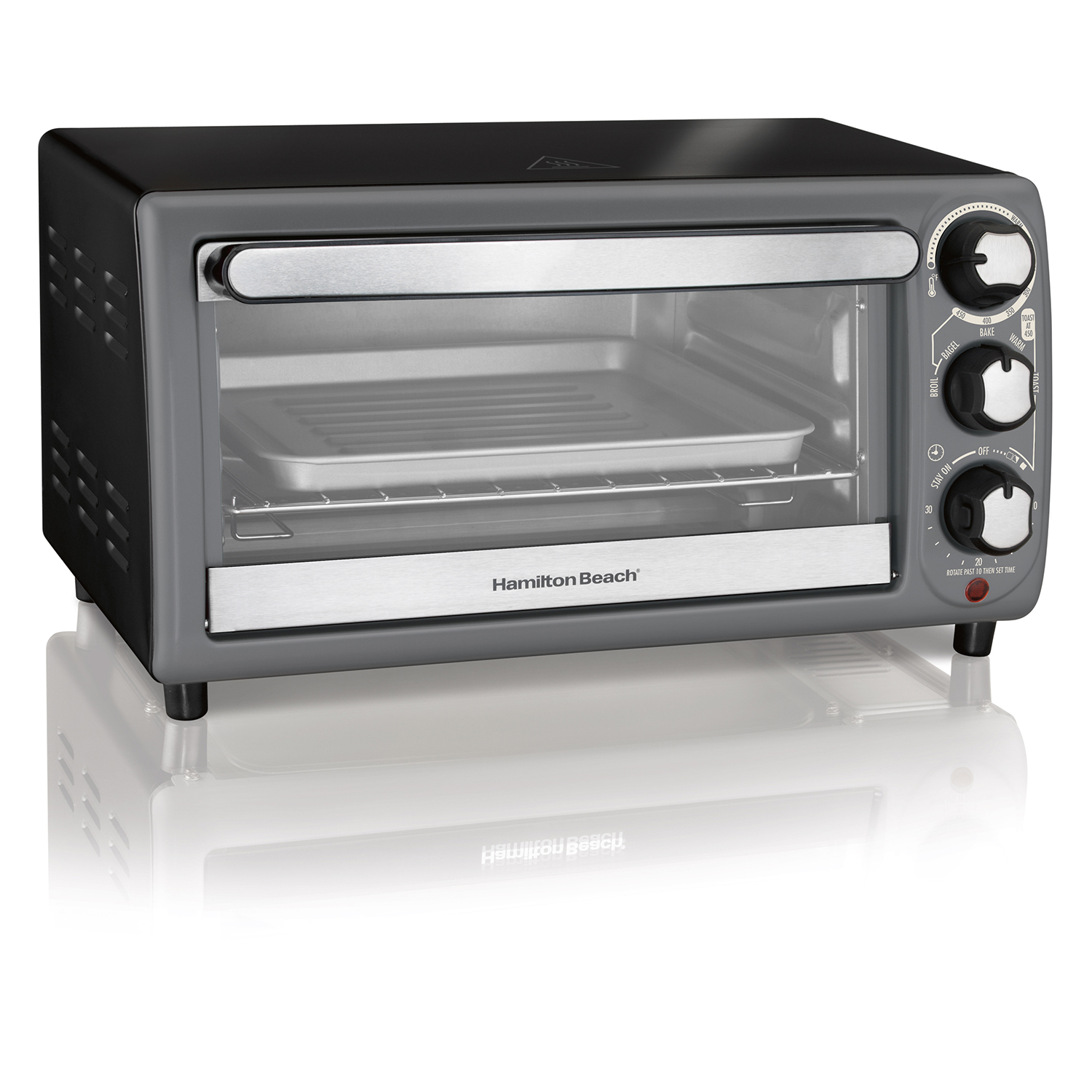 Hamilton Beach Toaster Oven in Charcoal. Model 31148