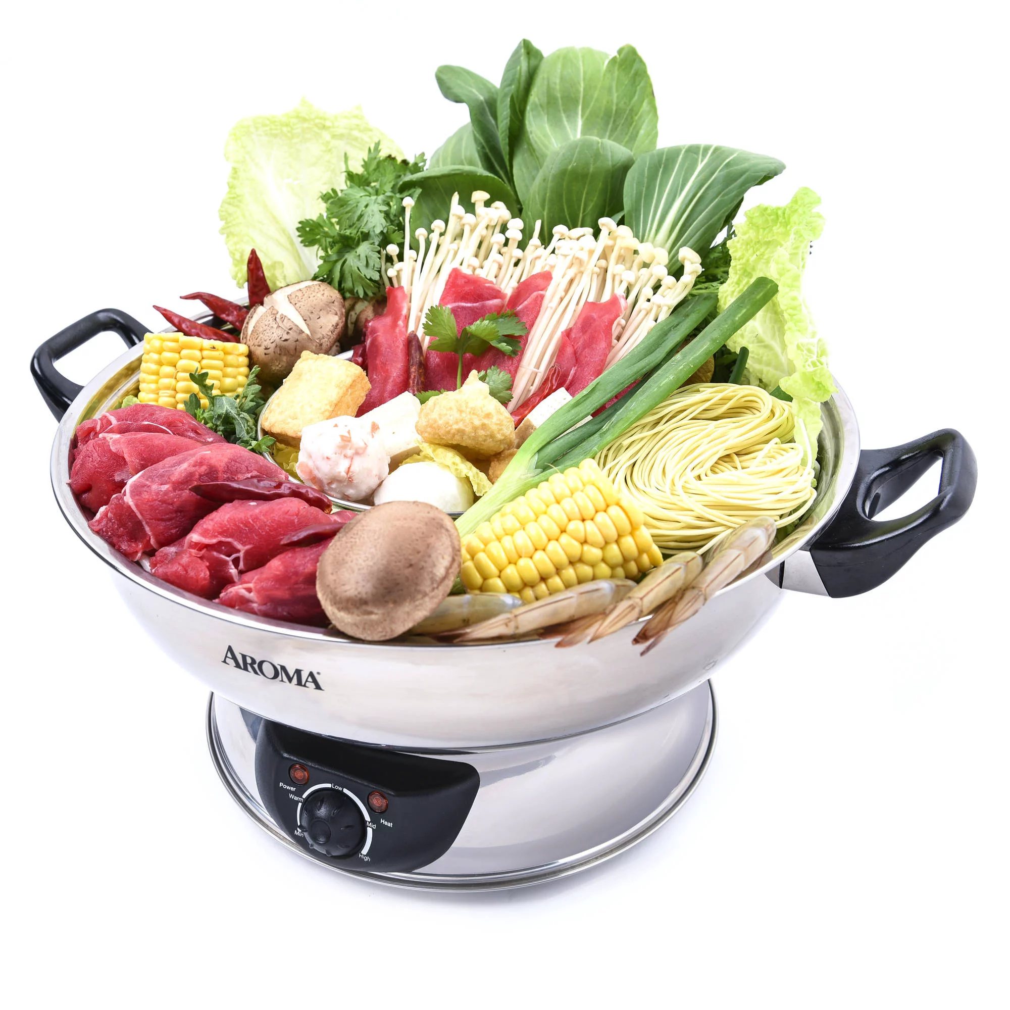 Aroma 5Qt. Electric Shabu Hot Pot. Stainless Steel