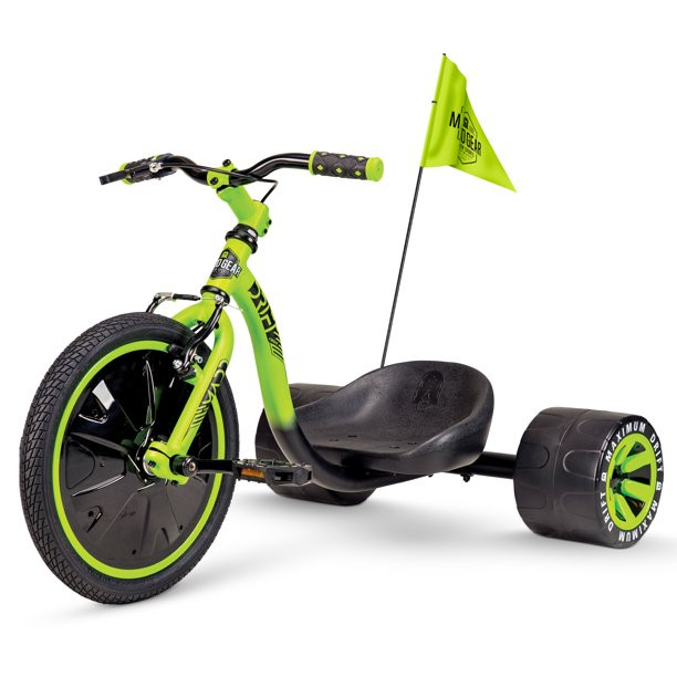 Madd Gear 16″ Mini Drift Trike. Steel Frame Tricycle. Ages 5 and up. Green