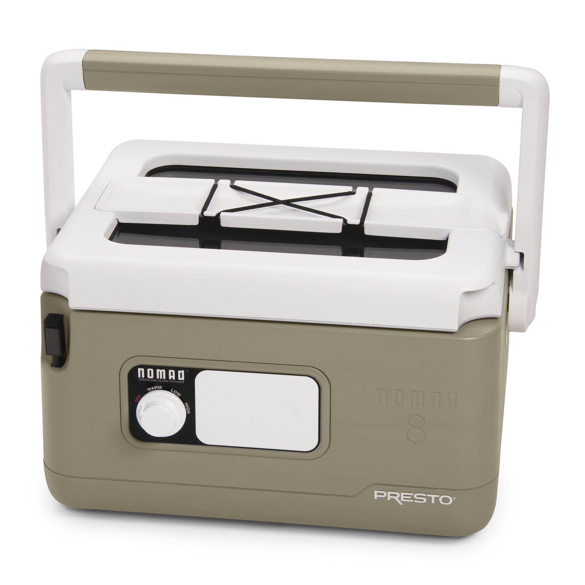 National Presto Industries 8-Quart Nomad Traveling Slow Cooker in Tan