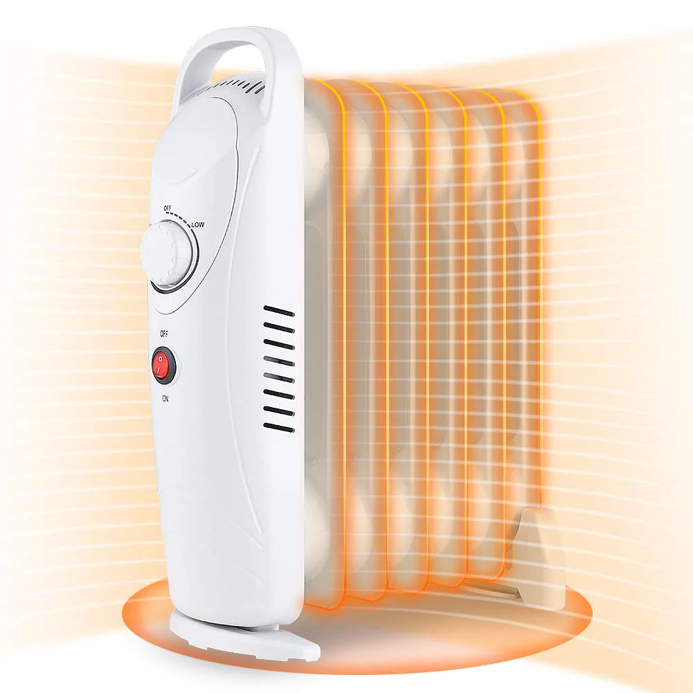 LifePlus Portable Oil Filled Radiator Heater 700W Electric Space Heater for Indoor Use
