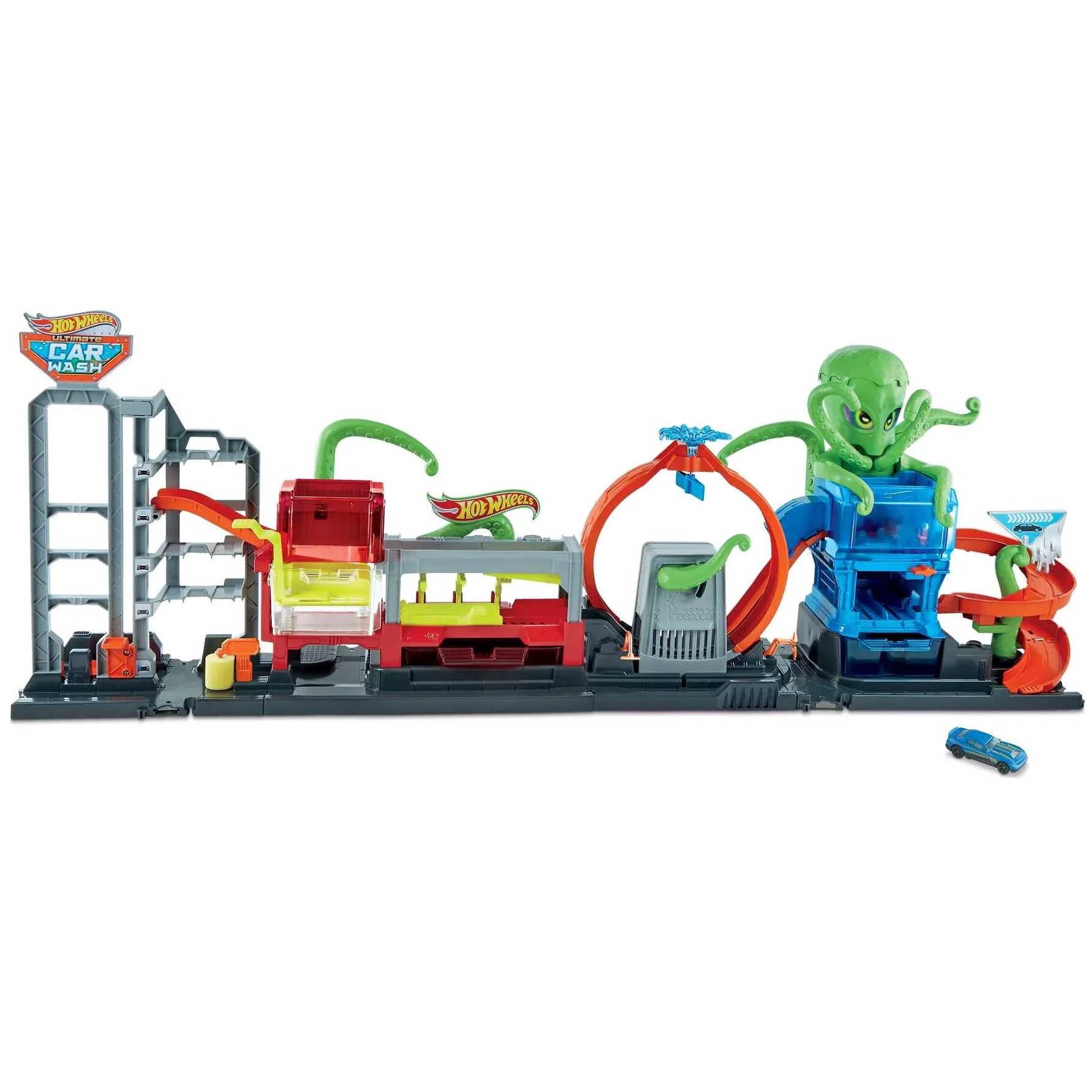 Hot Wheels City Ultimate Octo Car Wash Playset with 1 Color Reveal Car for Kids 4 Years & Up