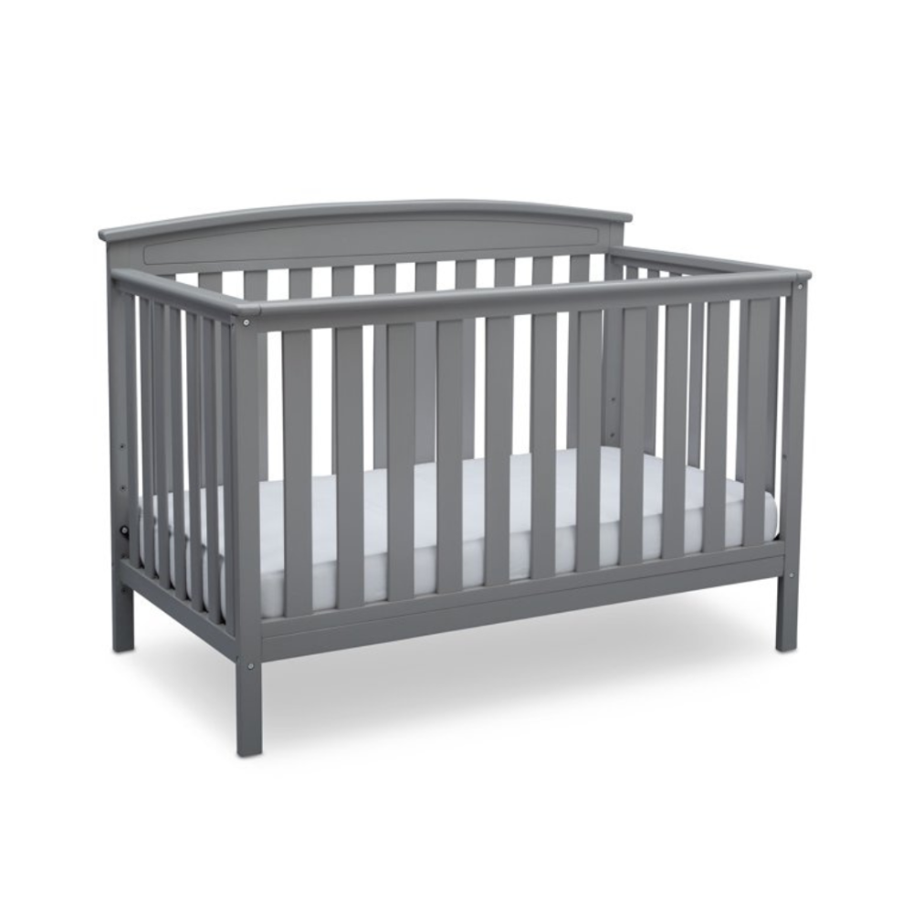 Delta Children Gateway 4-In-1 Convertible Crib. Greenguard Gold Certified. Grey