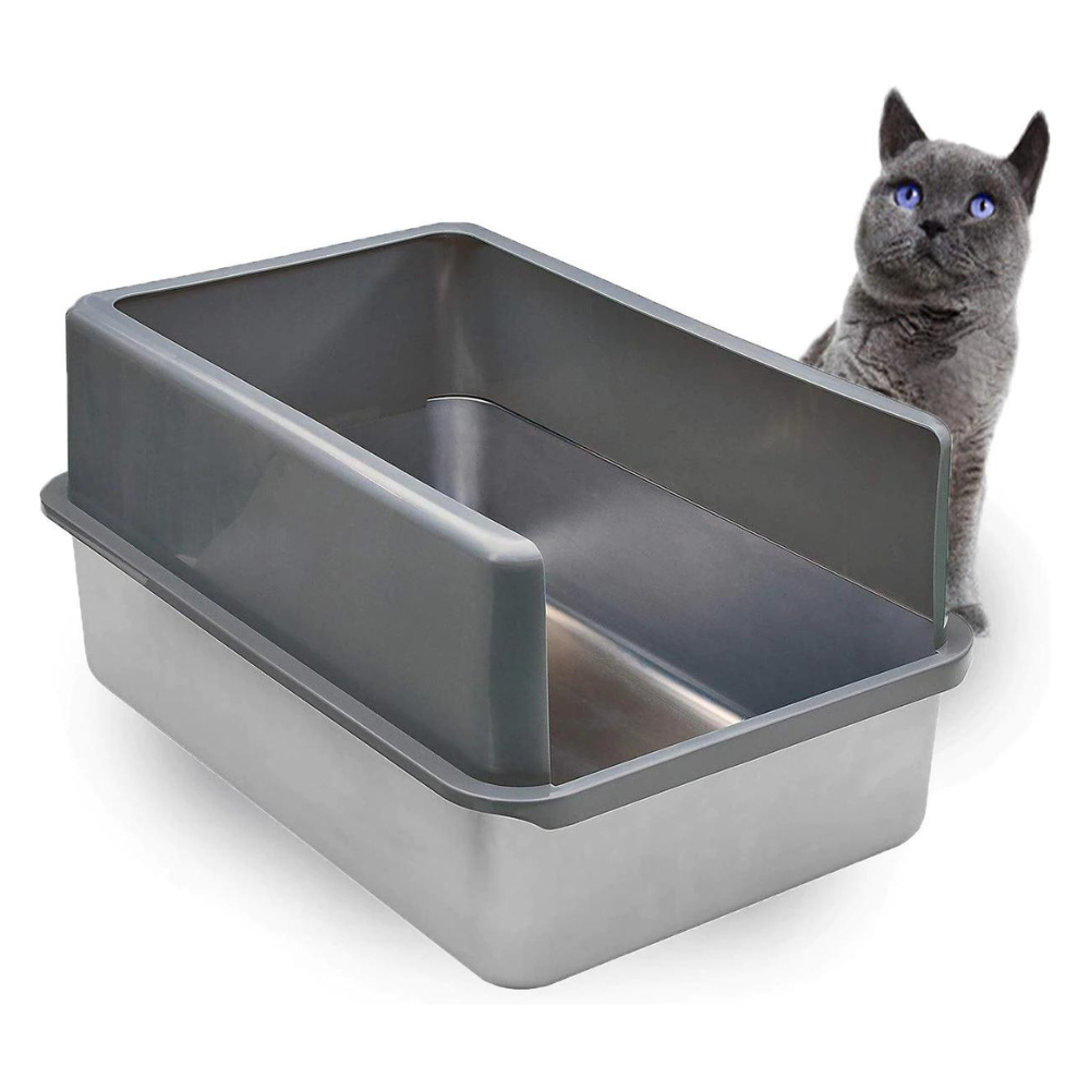 iPrimio Stainless Steel Cat Litter Box. X-Large