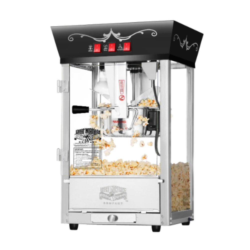 Great Northern Matinee Movie 8 oz. Antique Black Countertop Popcorn Machine