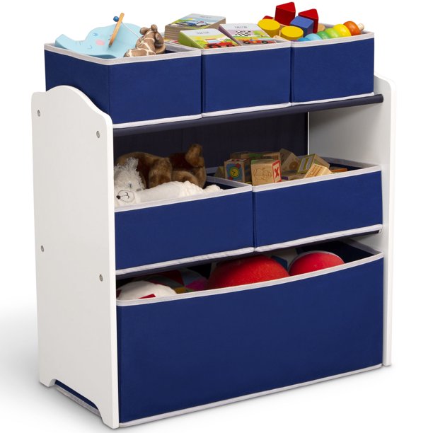 Delta Children 4-Piece Toddler Playroom Set. Navy/White