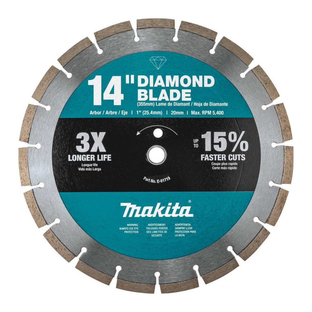 Makita 14 in. Segmented Rim Diamond Blade For General Purpose (3-Pack)