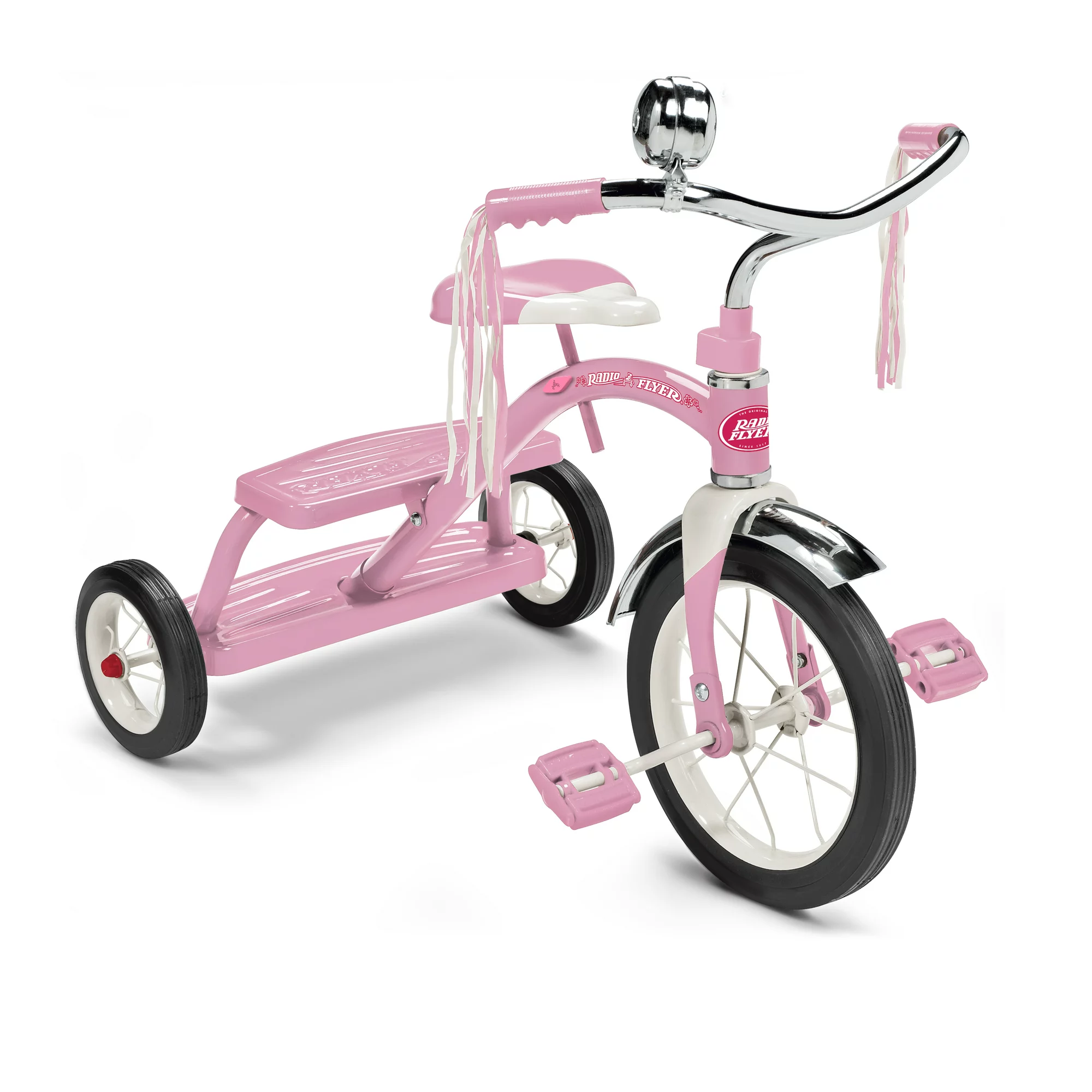Radio Flyer Classic Dual Deck Tricycle. 12″ Front Wheel. Pink