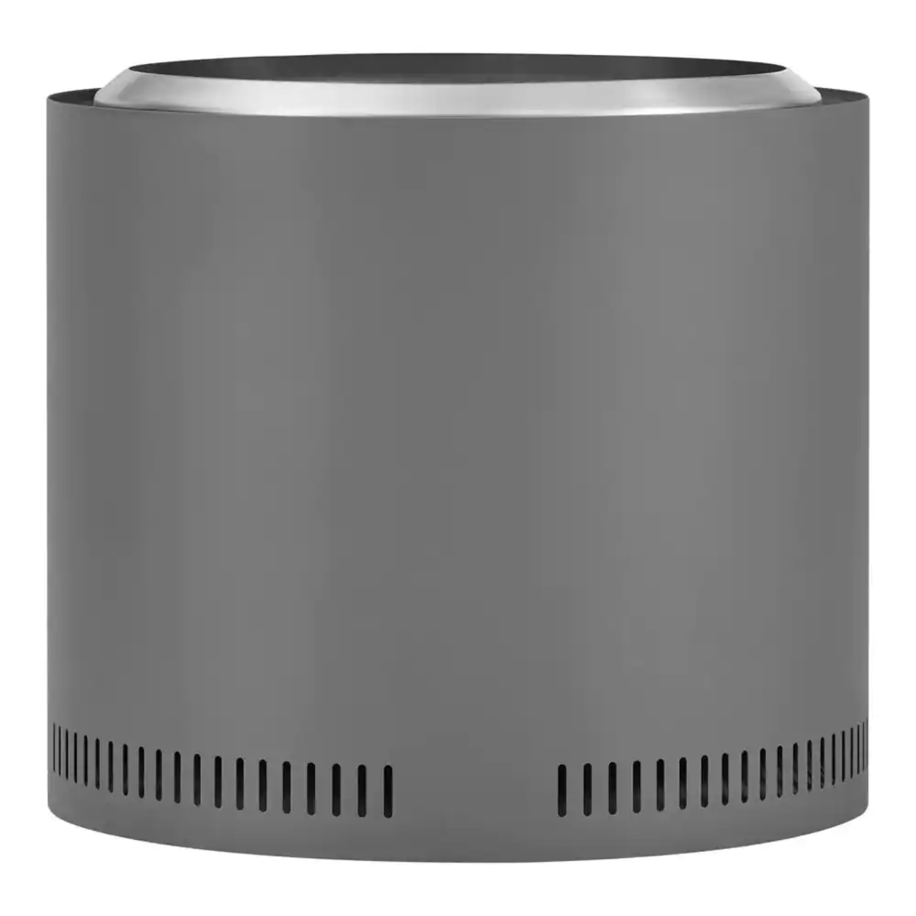 Hampton Bay 19 in. Outdoor Stainless Steel Wood Burning Graphite Gray Smokeless Fire Pit