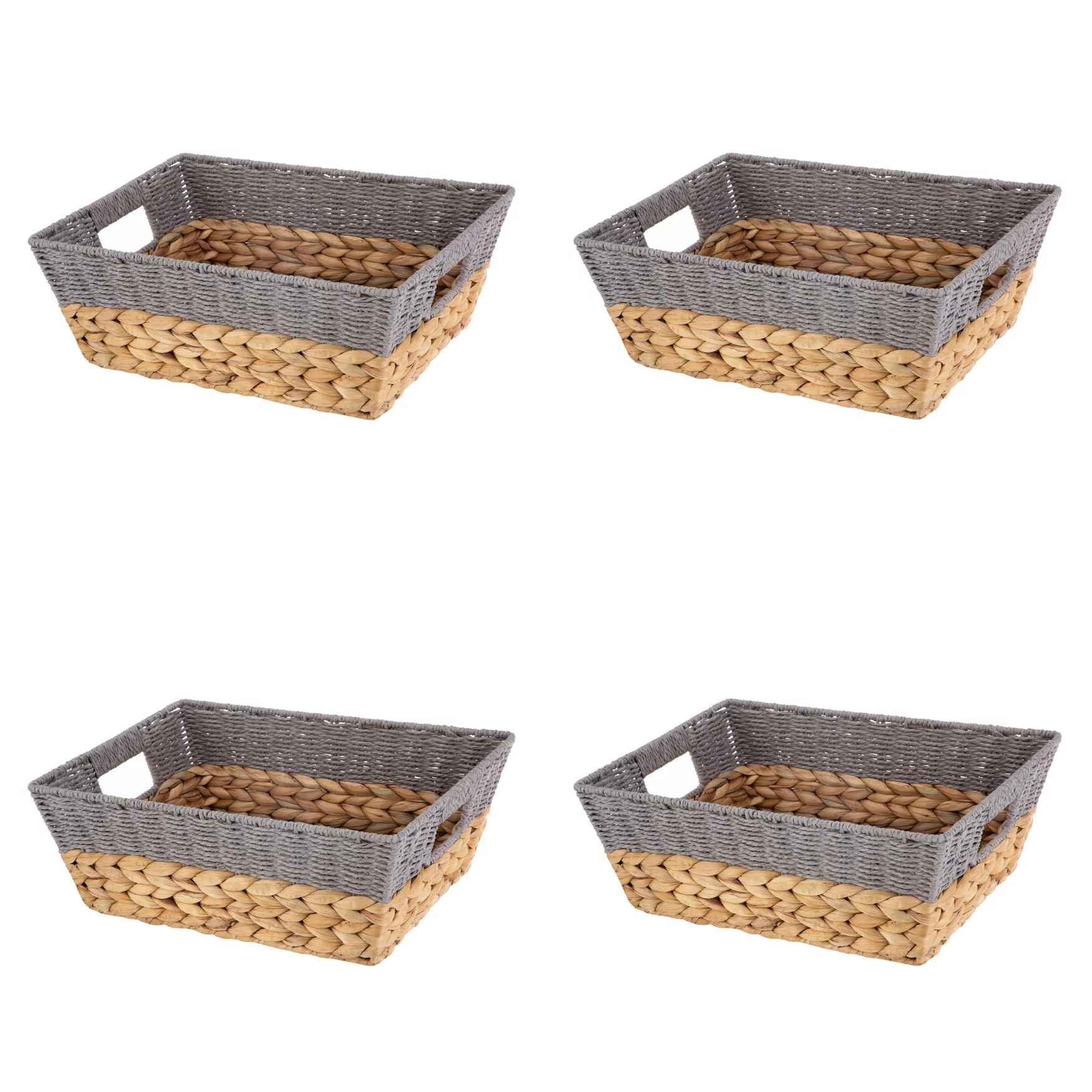 Better Homes & Gardens Small Water Hyacinth Storage Baskets. 4-Piece