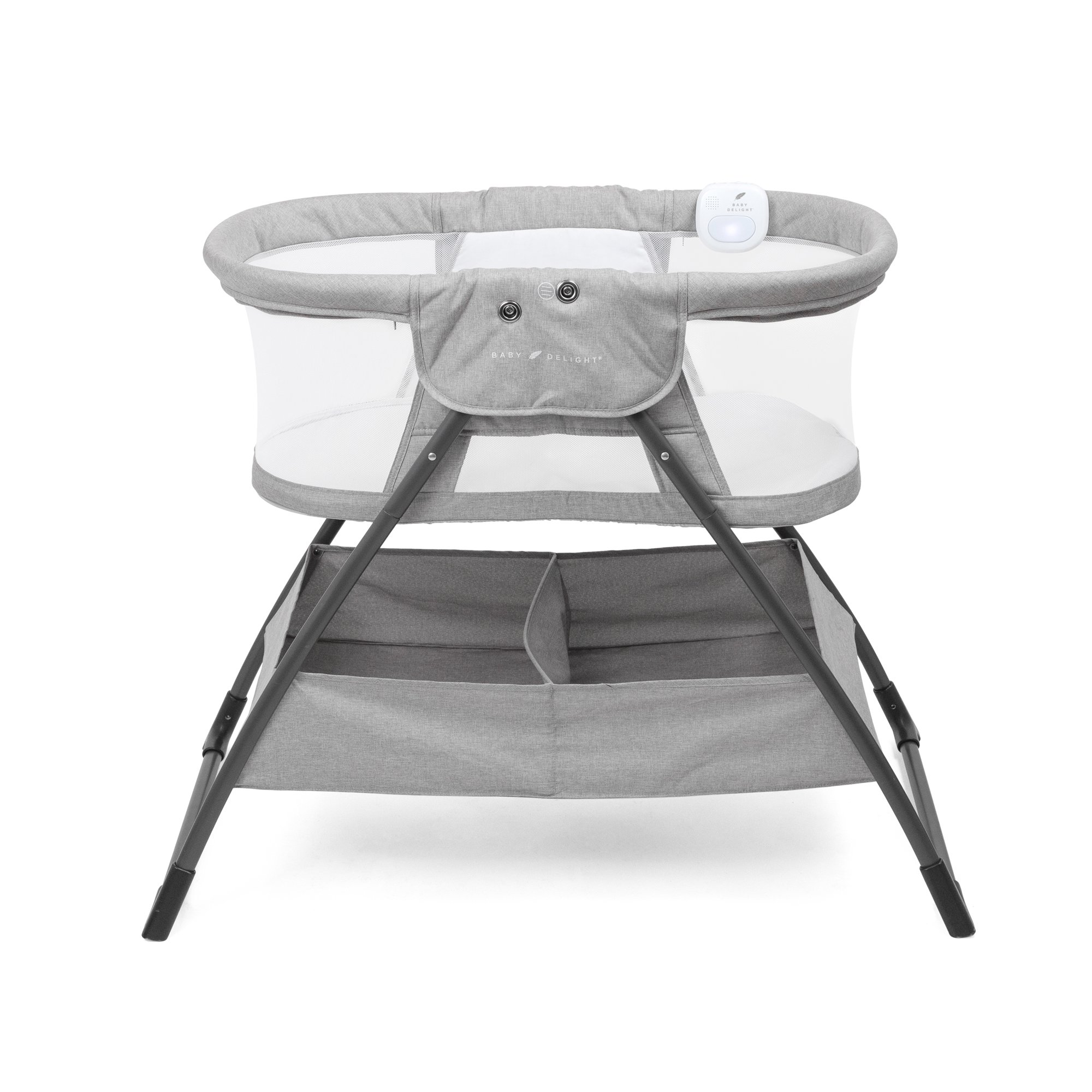 Baby Delight Beside Me Doze Deluxe Bedside Bassinet. Pebble Gray Fashion