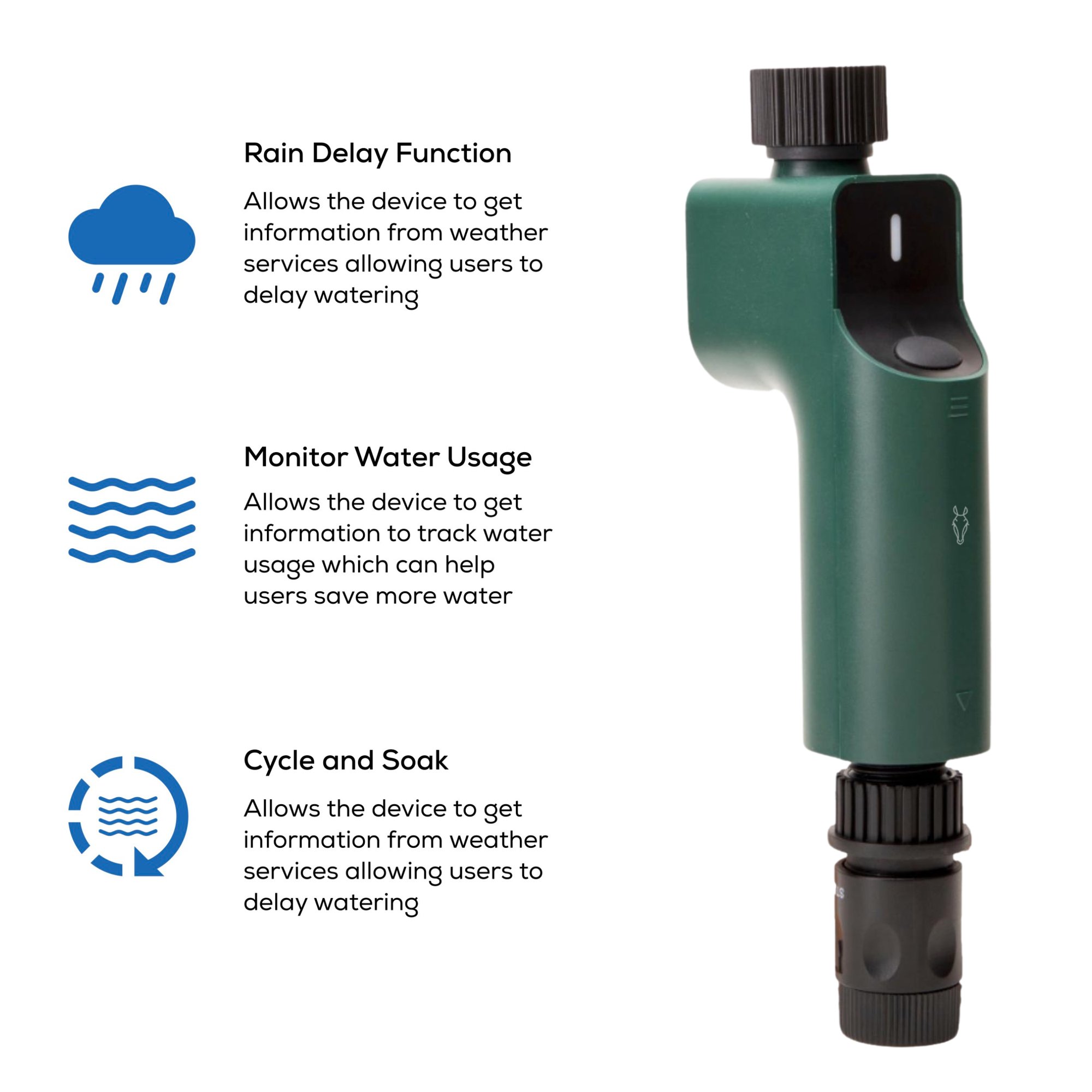 LinkStyle Waterproof Sprinkler Controller Irrigation Watering System With App and Voice Controls via Hub (Water Sprinkler Timer Only)