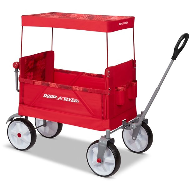 Radio Flyer. Beach & Boardwalk EZ Fold Wagon. Recycled Fabric. Red
