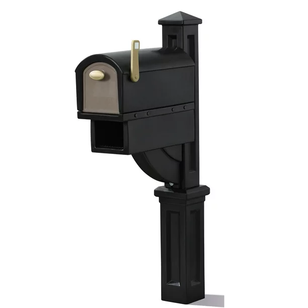 Step2 MailMaster Hudson Mailbox. Black Mailbox With Newspaper Holder