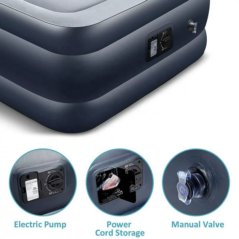 Sugift Inflatable Twin Size Air Mattress Inflatable Air Bed with Built-in Pump