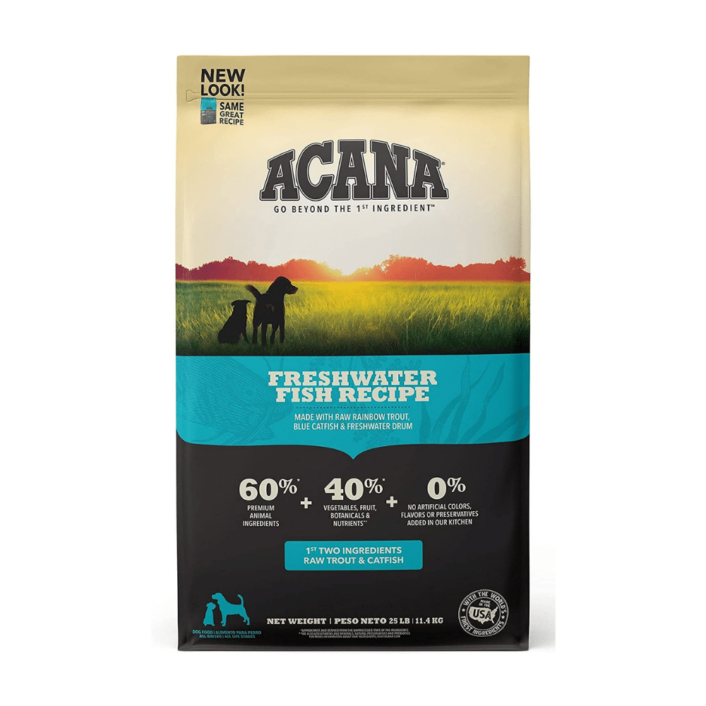 Acana Grain Free Dog Food. Freshwater Fish Recipe. 25 Pounds