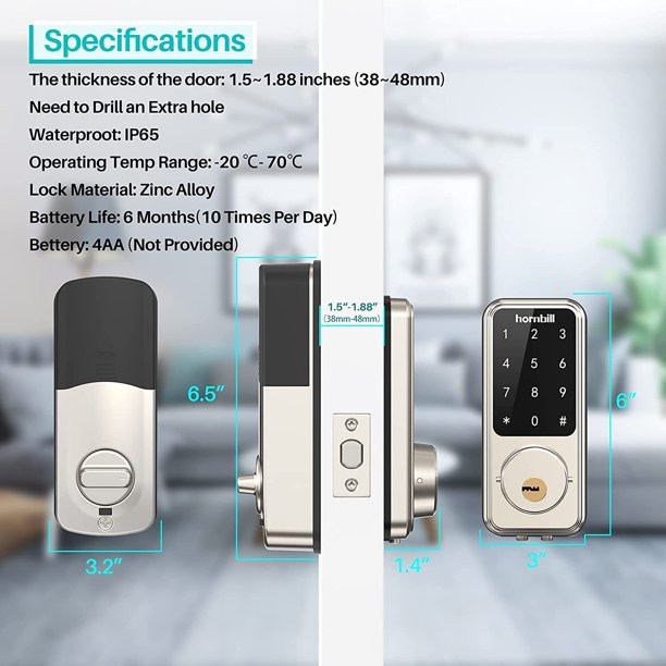 Hornbill Smart Door Lock With Keypad