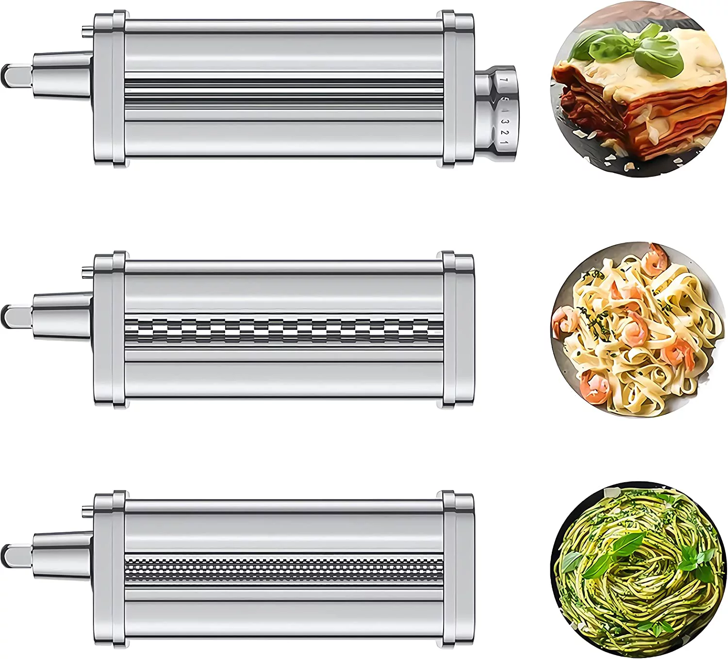 Cofun Pasta Maker for KitchenAid Mixer. Stainless Steel Dough Roller KitchenAid. Pasta Attachment for KitchenAid Mixer