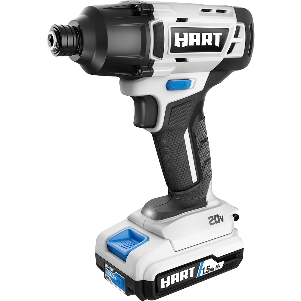 Hart 20-Volt Cordless Impact Driver Kit. (1) 1.5Ah Lithium-Ion Battery. Gen 2