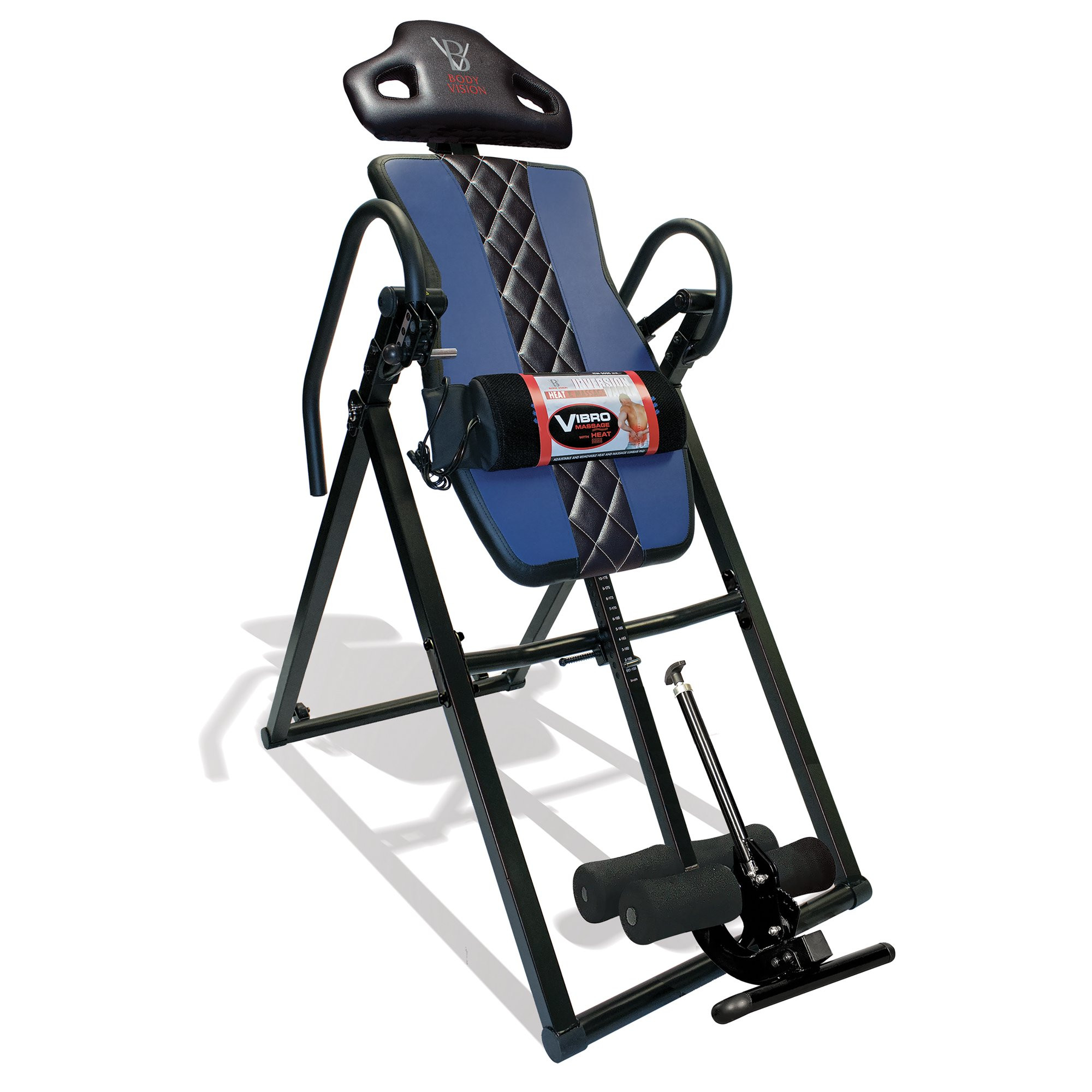 Body Vision Deluxe Heat and Massage Inversion Table. Blue